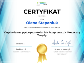 Certyfikat ForFeet 12.12.2024