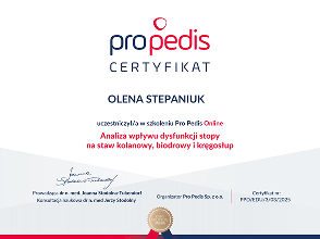 Certyfikat ProPedis 3.3.2025
